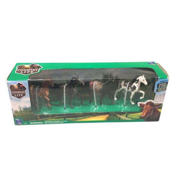 New Ray Country Life Set of 4 Horses - Picture 1 of 5